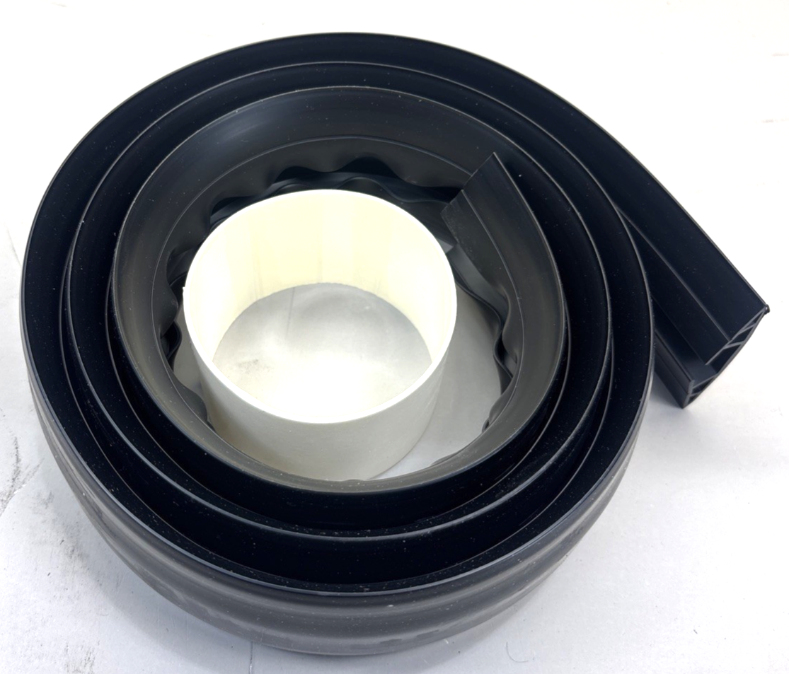(1) New Commercial Electric 5' Cable Armor Floor Channel, Flexible PVC, Black