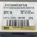 KERR 5/16-18X2 SOCKET HEAD CAP SCREW FULL THREAD ALLOY STEEL 31C200KCSFT/X