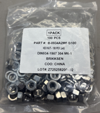 Qty=100 Brikksen M6-1 Stainless Hex Nuts #B-0934A2M6-B100