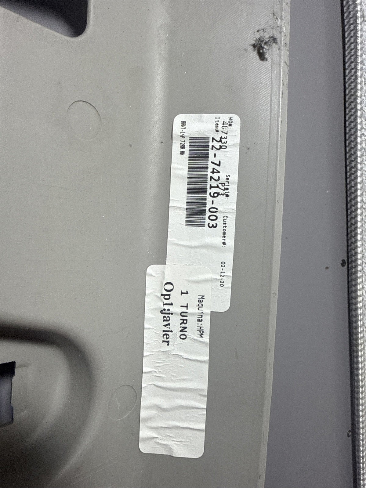 2018-2025 FREIGHTLINER CASCADIA RIGHT CAB ROOF DOME LIGHT BRACKET 22-74219-003