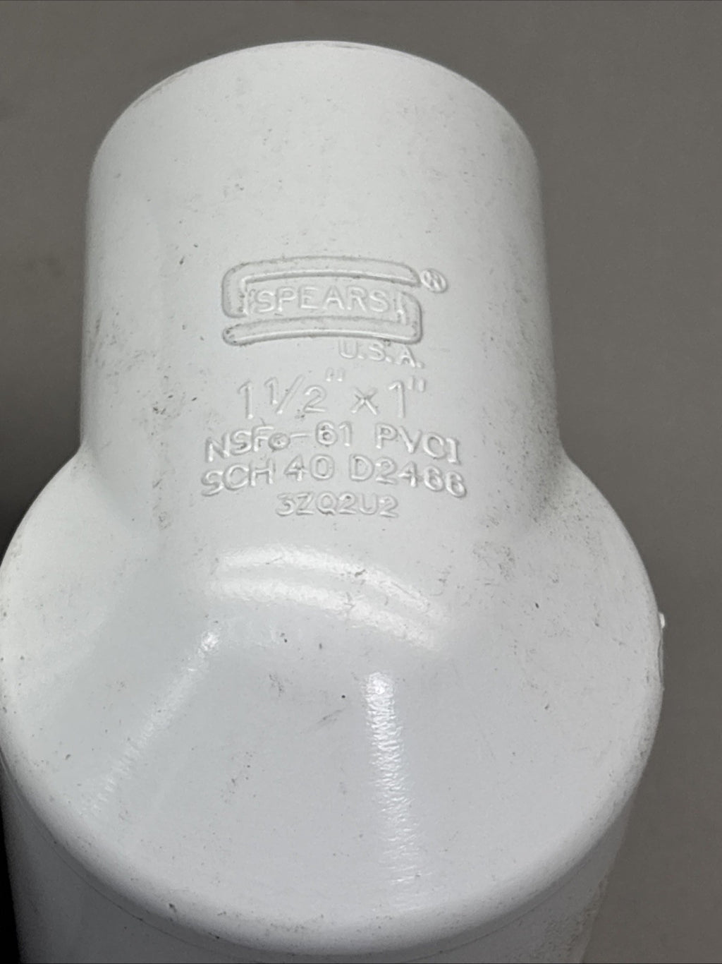 Lot of 2 Spears 1-1/2"x 1" SP x Slip 90° Degree Elbow Schedule 40 PVC D2466
