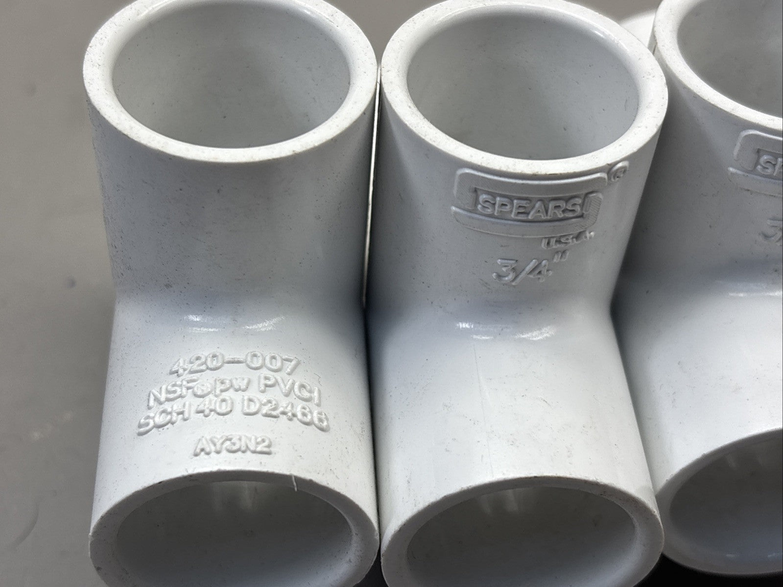 LOT of 4 Spears 420-007 3/4" PVC40 Cross Part# 420-007