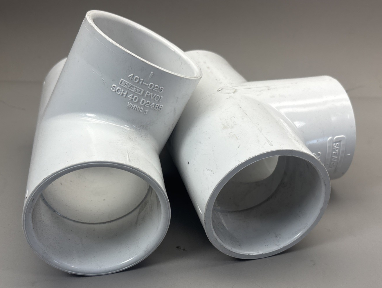 Lot of 2 SPEARS 401-025 Standard 2"-1/2 nominal Socket End Style SCH 40/STD PVC