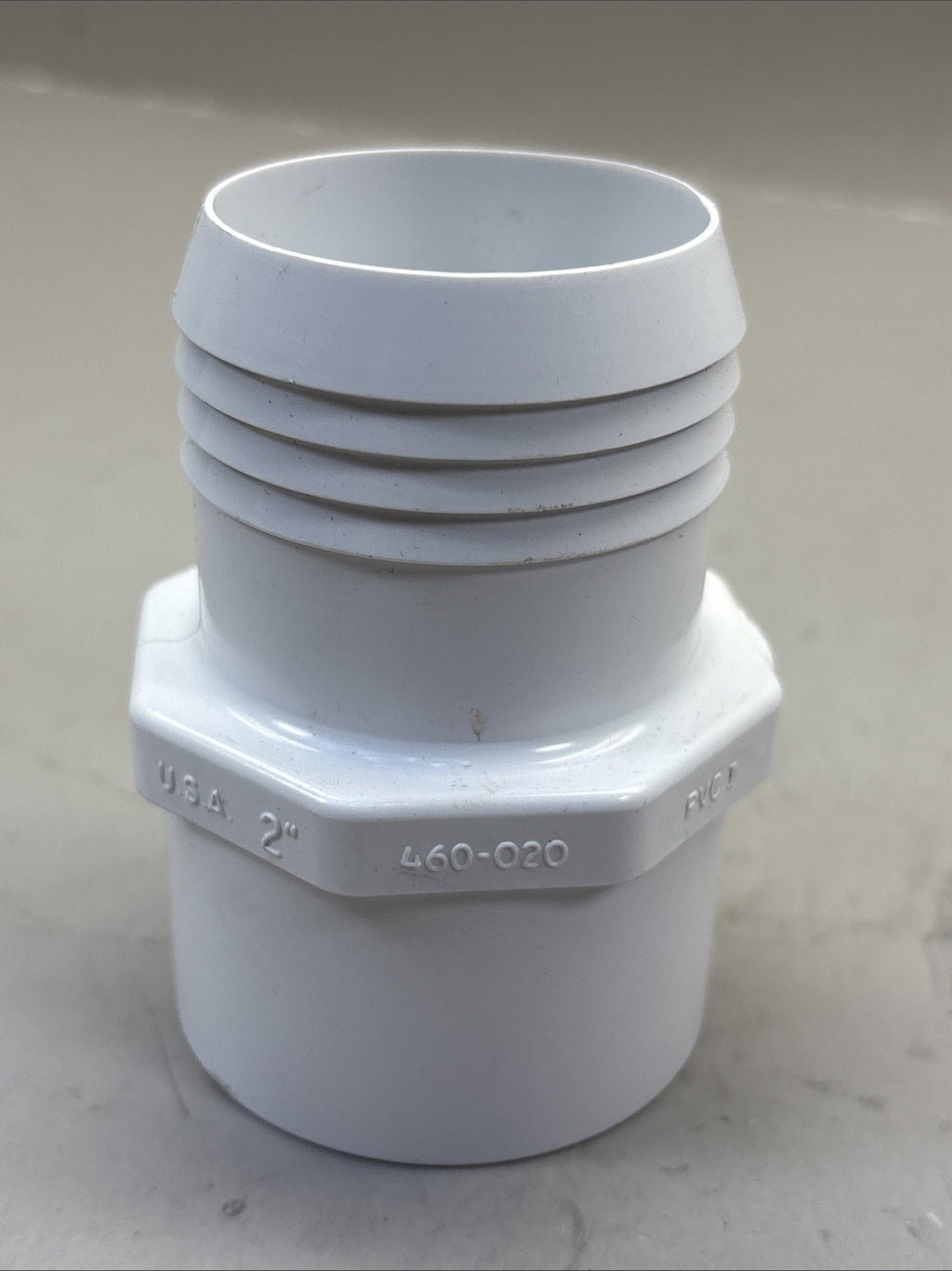 LOT of 5 - 2" 460-020 PVC Hose Pipe Fitting Adapter Barbed Spigot Connection