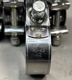 Set of 6 - Mikalor - Supra W2 Stainless Steel T-Bolt Clamp 40mm-43mm