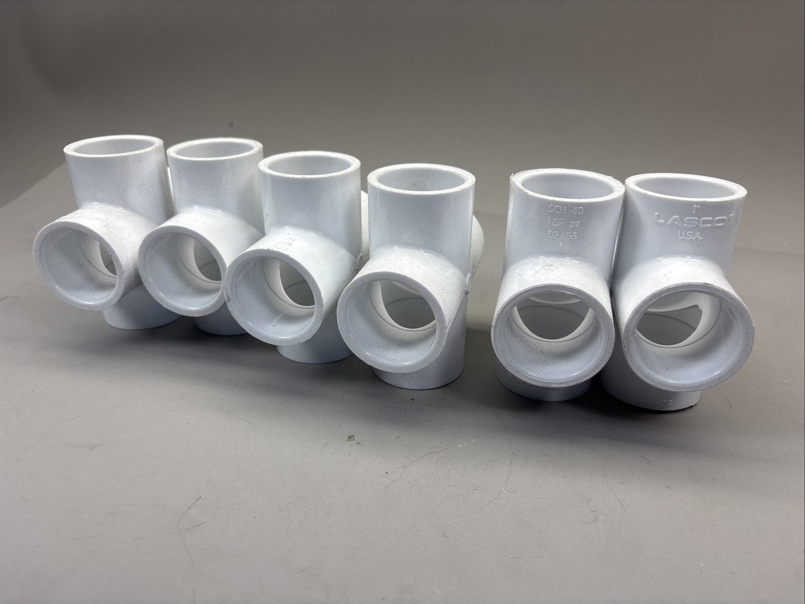 1" SCH 40 PVC 4-Way Slip Fittings Lasco (D2466) Lot of 6