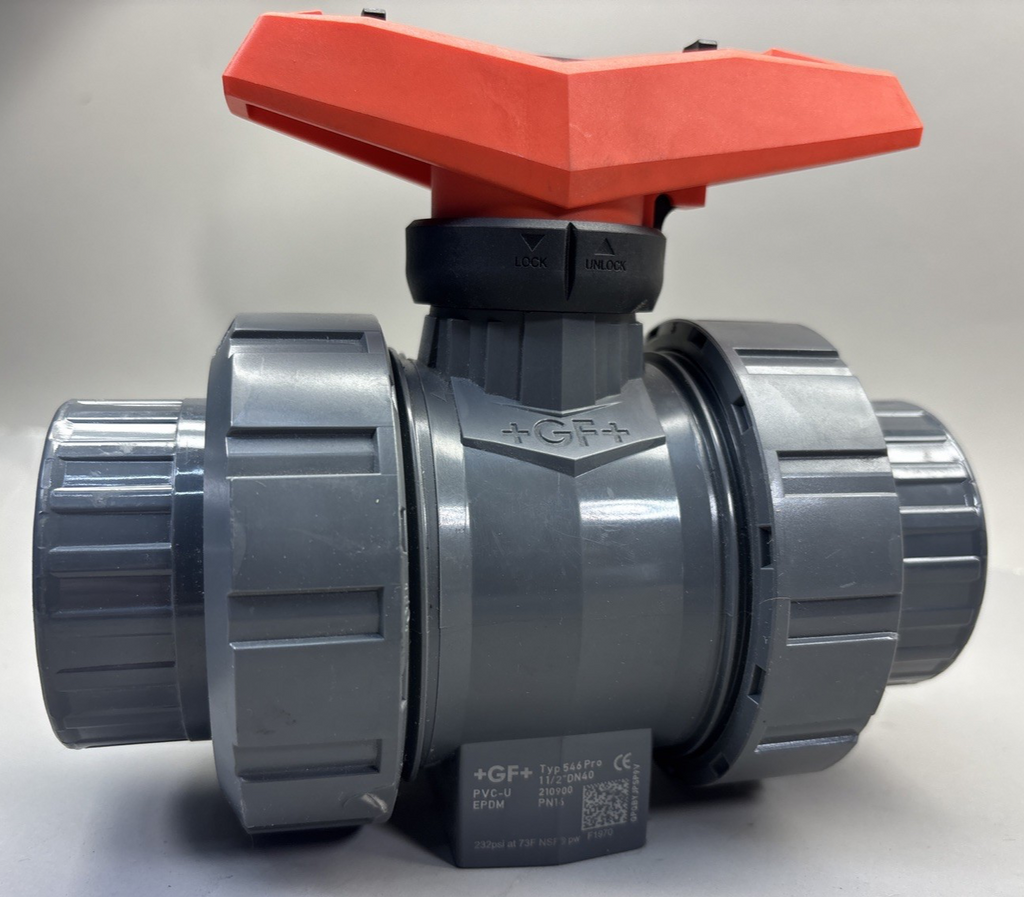 Georg Fischer Lockable Ball Valve 1 1/2" DN40 PVC-U EPDM Typ 546 Pro PN16