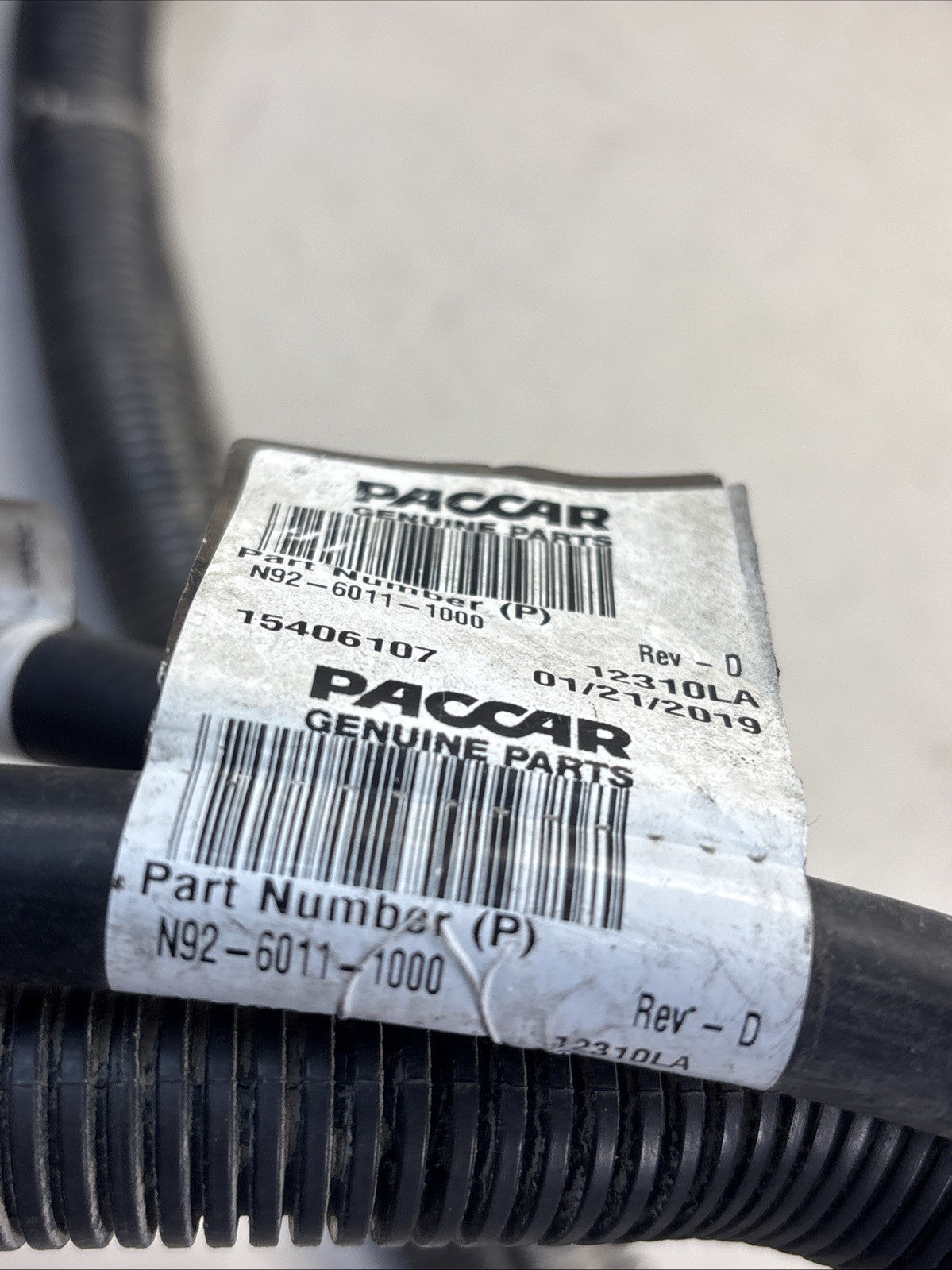 Dynacraft PACCAR ASSY N92-6011-1000 Harness-Inverter Jamper Battery 15406107