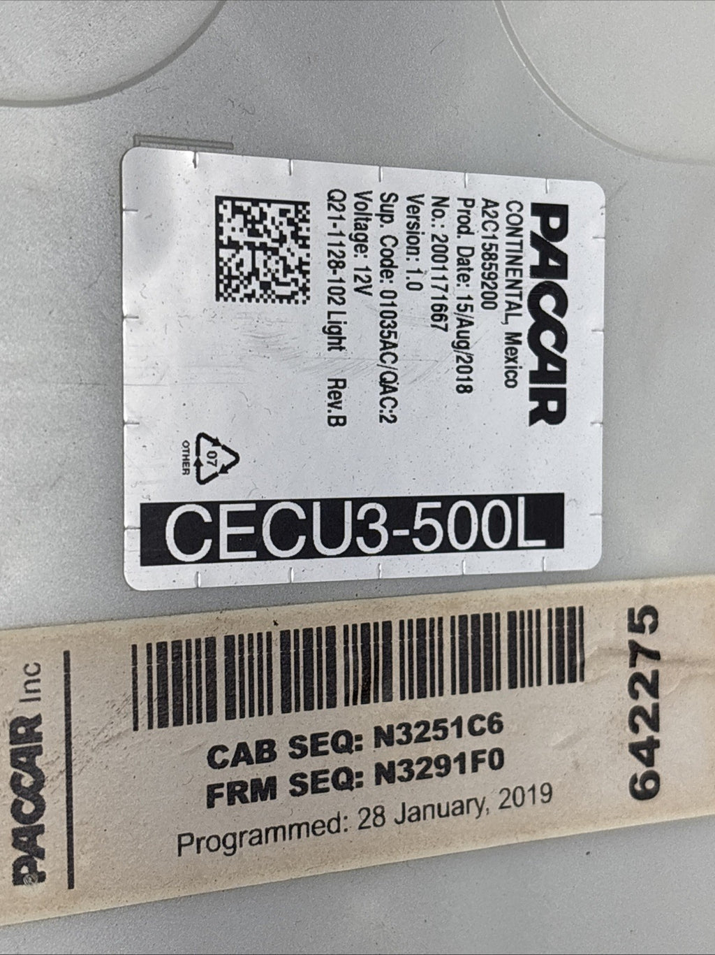 2020 Kenworth T680 Electronic Chassis Control Module | P/N A2C15859200