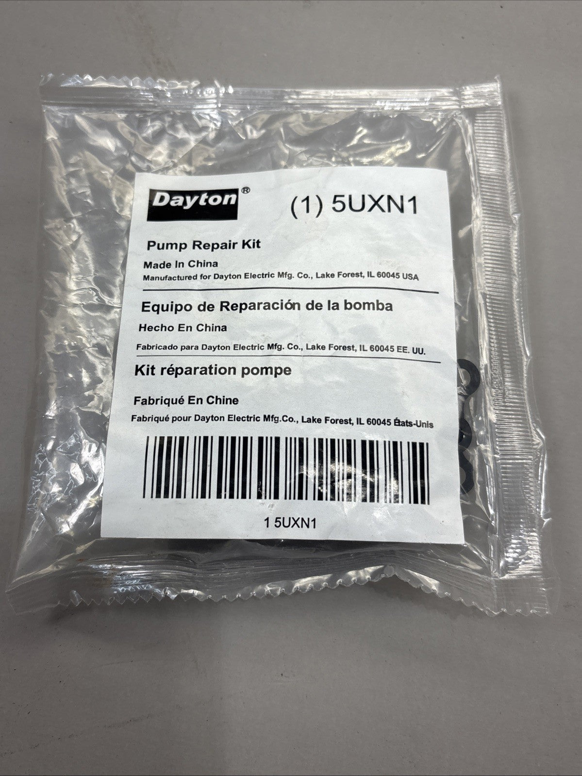 1 PC Dayton '5UXN1 Pump Repair Kit