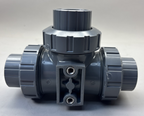 Georg Fischer +GF+ 3-Way Ball Valve, 1 1/4"DN32  PVC-U EPDM Typ 543 PN10