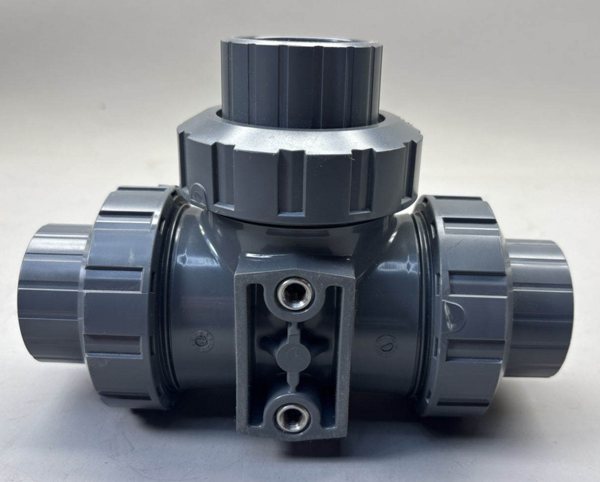 Georg Fischer +GF+ 3-Way Ball Valve, 1 1/4"DN32  PVC-U EPDM Typ 543 PN10