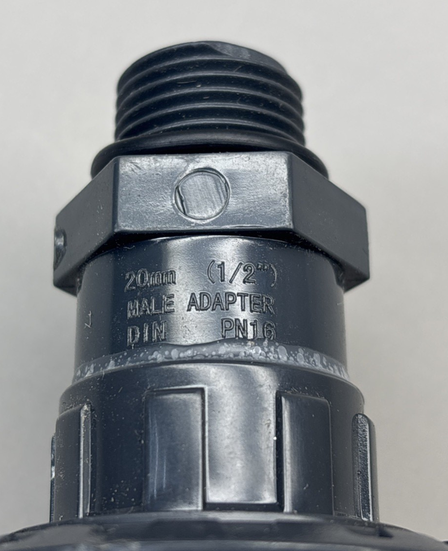 4PACK SLG UPVC Valve Pipe Fittings 1/2" DN15 150 PSI 20 mm Male adapter PN16