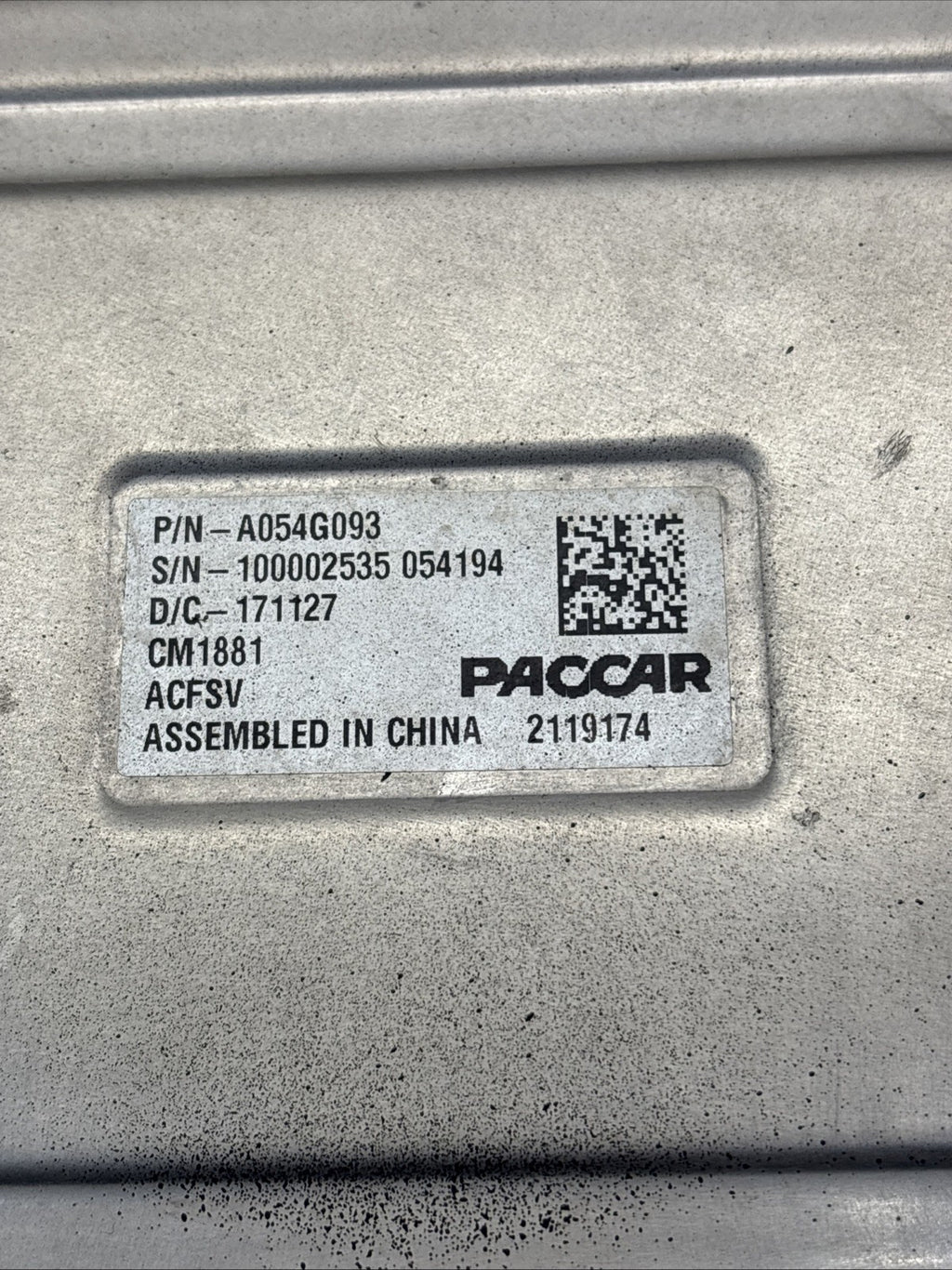 PACCAR | P/N: A054G093 | Kenworth / Peterbilt Electronic DPF Control Module MX