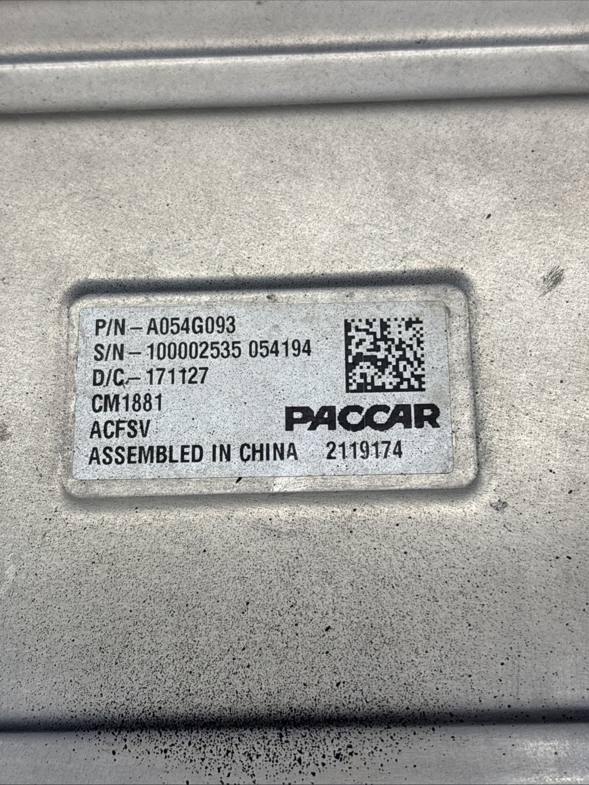 PACCAR | P/N: A054G093 | Kenworth / Peterbilt Electronic DPF Control Module MX