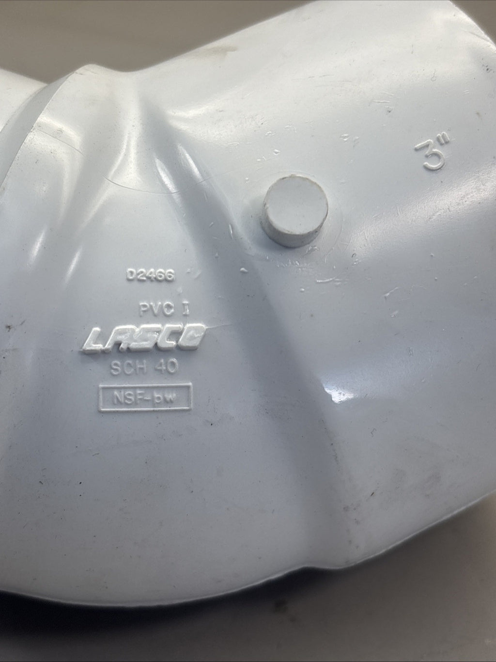 Lot of 7 Lasco 3” Schedule 40 PVC 45 Degree Elbow D-2466