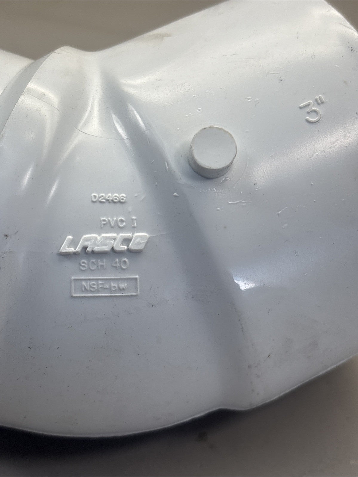 Lot of 7 Lasco 3” Schedule 40 PVC 45 Degree Elbow D-2466
