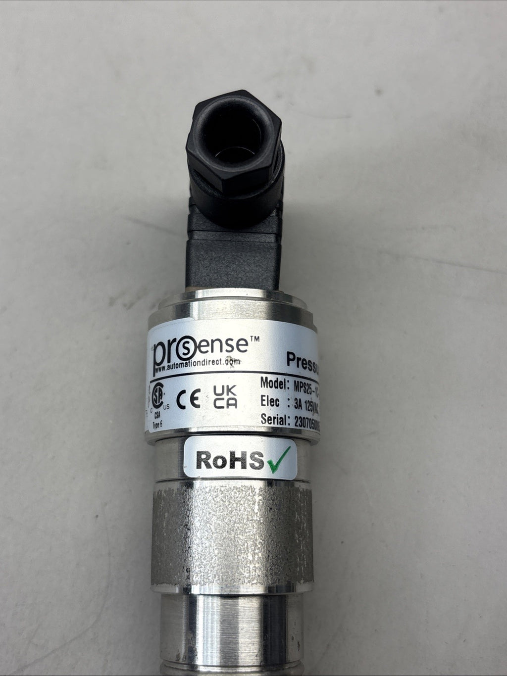 PROSENSE MPS25-1C-D100D 125VAC 3A 10-100PSI.