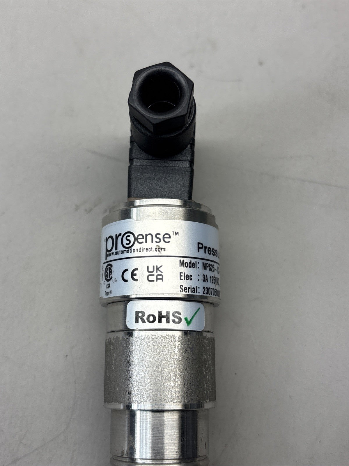 PROSENSE MPS25-1C-D100D 125VAC 3A 10-100PSI.