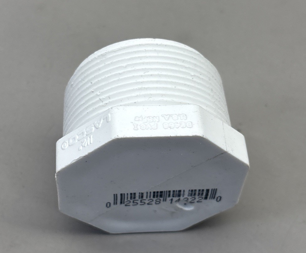 LOT of 8 - LASCO Threaded plug - cap 1 1/2" Hexagon