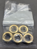 Metric Hex Nut, Brass, DIN 934, RH, M14 x 2mm x 11mm Height, 5 Pcs