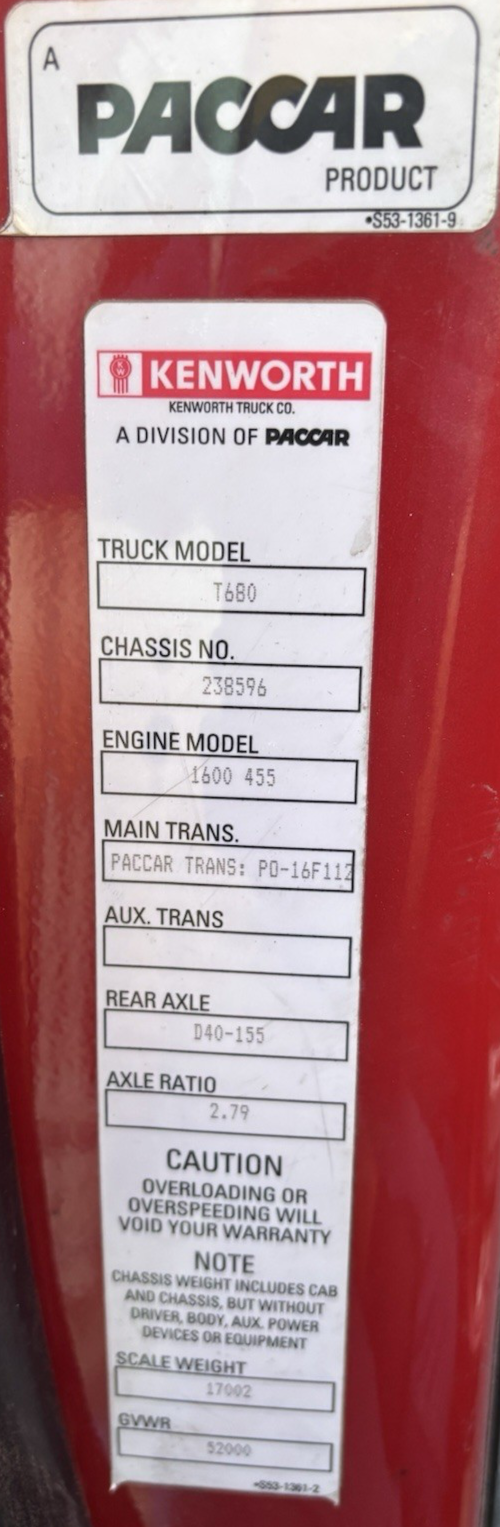 Paccar D92-1082 Harness Engine Mx 13
