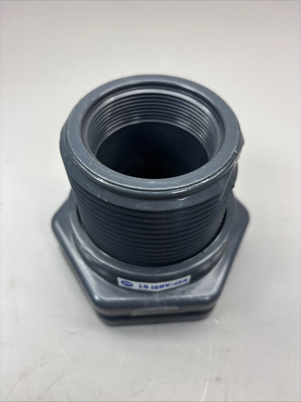Hayward Flow Control BFA1020SES Bulkhead Tank Fitting, 2", Pvc/Epdm