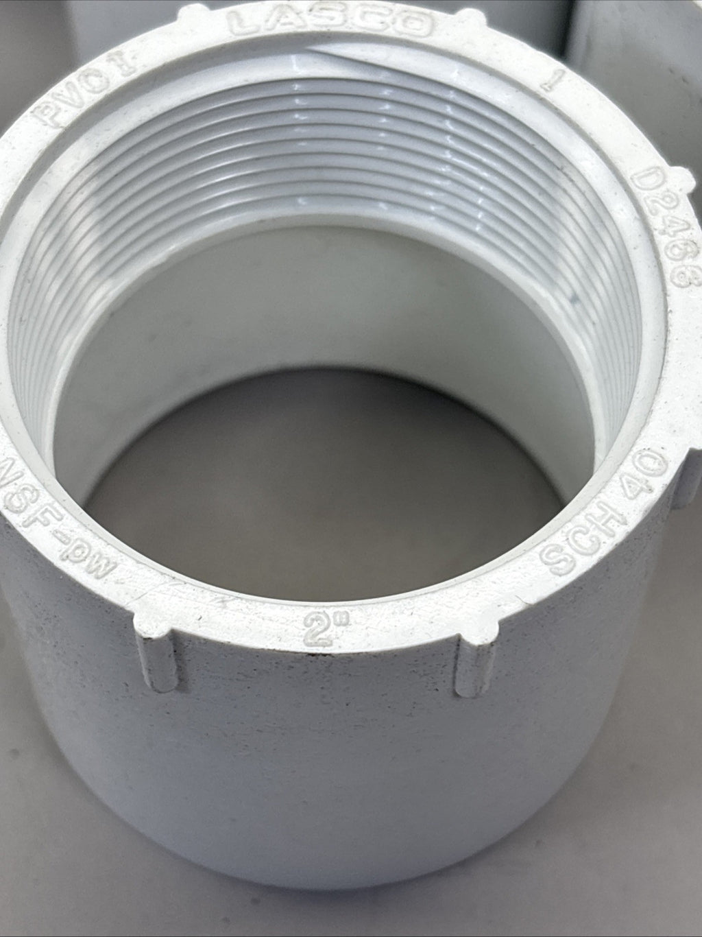 LOT OF (5)  New Sch 40 PVC 2" Female Adapter Socket X Female NPT Thread