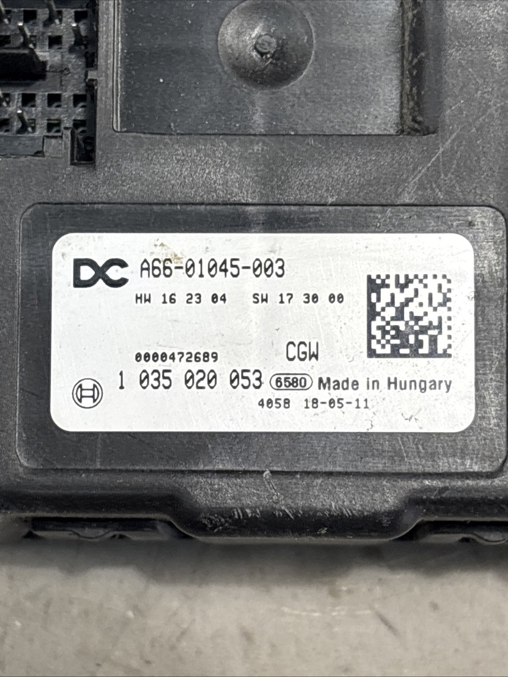 Freightliner Cascadia ECU Control Gateway Module P/N A66-01045-003