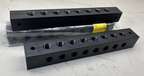 1- Polyconn PCJB250-8 1/4" x 3/8" Black 4 Port Junction Block, 2 new