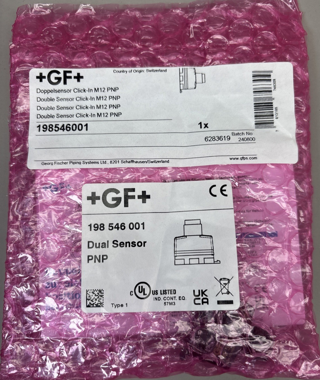 +GF+ Georg Fisher Double Sensor Click-In M12 PNP 198546001