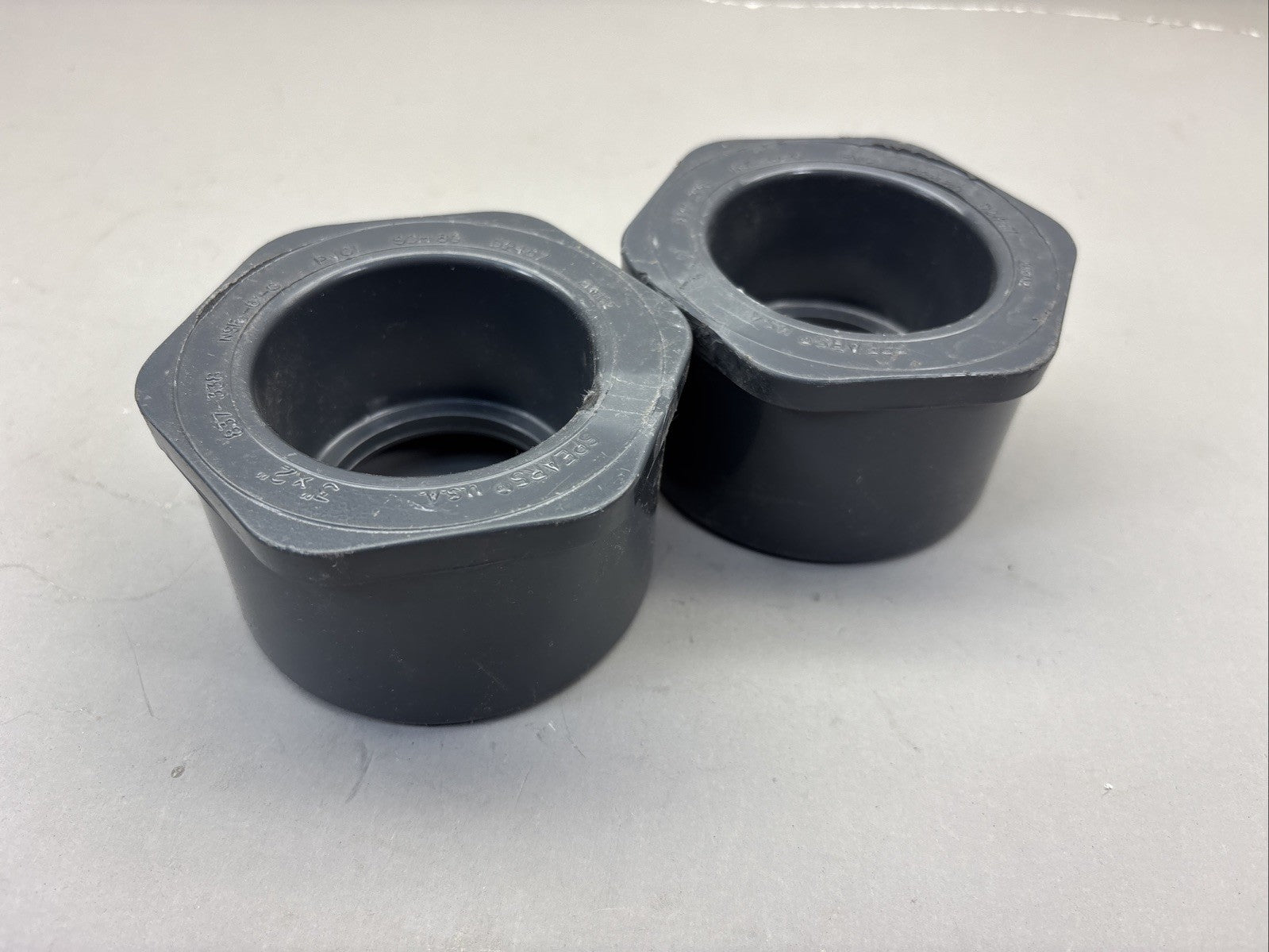 LOT of 2 - Spears 3"x2" 837-338 SCH80 PVCI Adapter