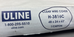 NEW ULINE H-3816C Clear Wire Cover 48" x 24" x 63"