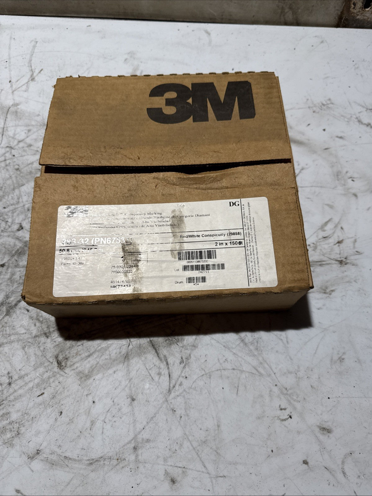 3M Red/White Conspicuty Tape PN 67533 2”x150’
