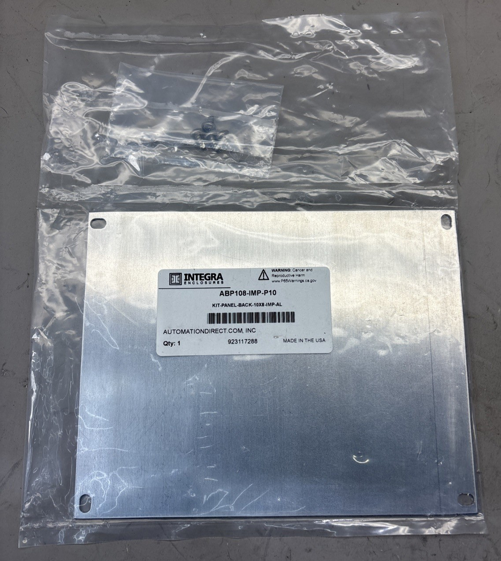 Integra Enclosures ABP108-IMP-P10 KIT PANEL BACK 10X8-AL