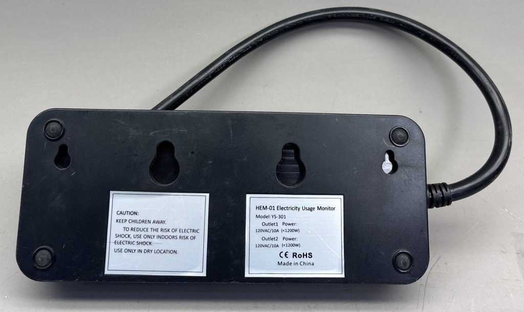 Electricity Usage Monitor, Power Consumption Watt Voltage Amp Meter Black