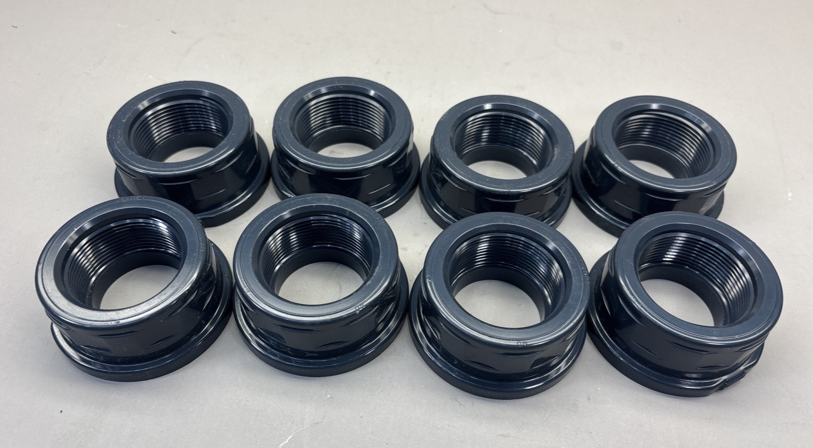 Lot of 8 PVC Female Threaded Union Nut Adapter 1-1/2” NTP, 40