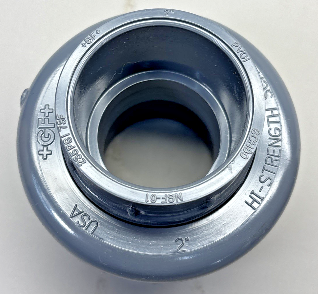 (2) +GF+ GEORG FISCHER 897-375-020 2" SCH 80 UNION TYPE 375 EPDM PVC SOCKET