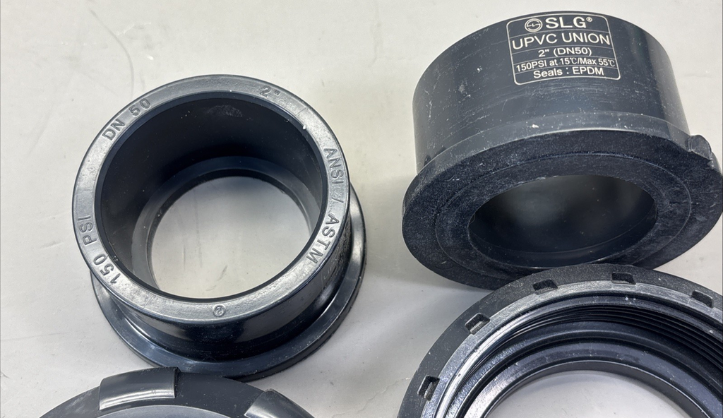 SLG - 2" DN50 UPVC Union Nuts 150PSI EPDM - Pair