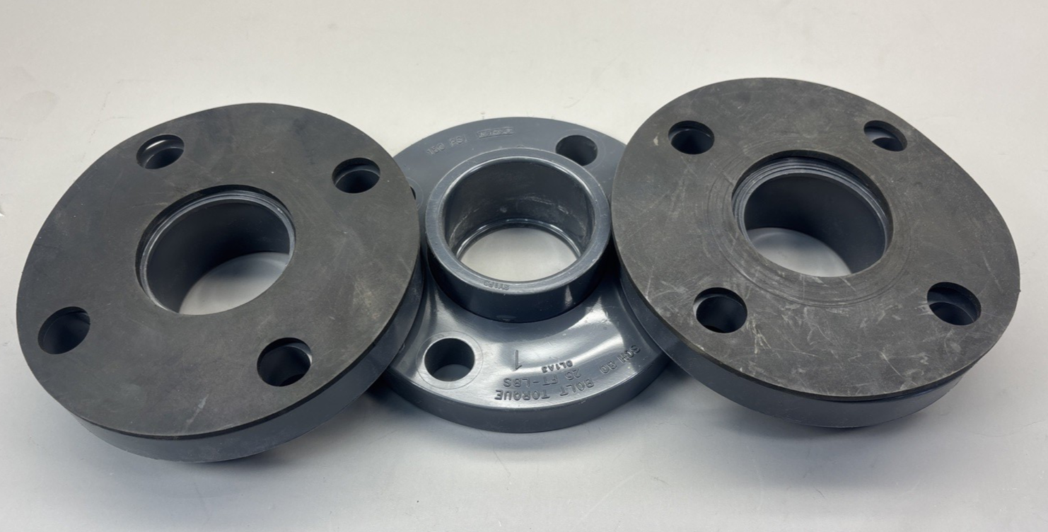 LOT of 3!!! 2 Gasket Bonus!!! Spears 854-020 2" Flange Socket 150 PSI