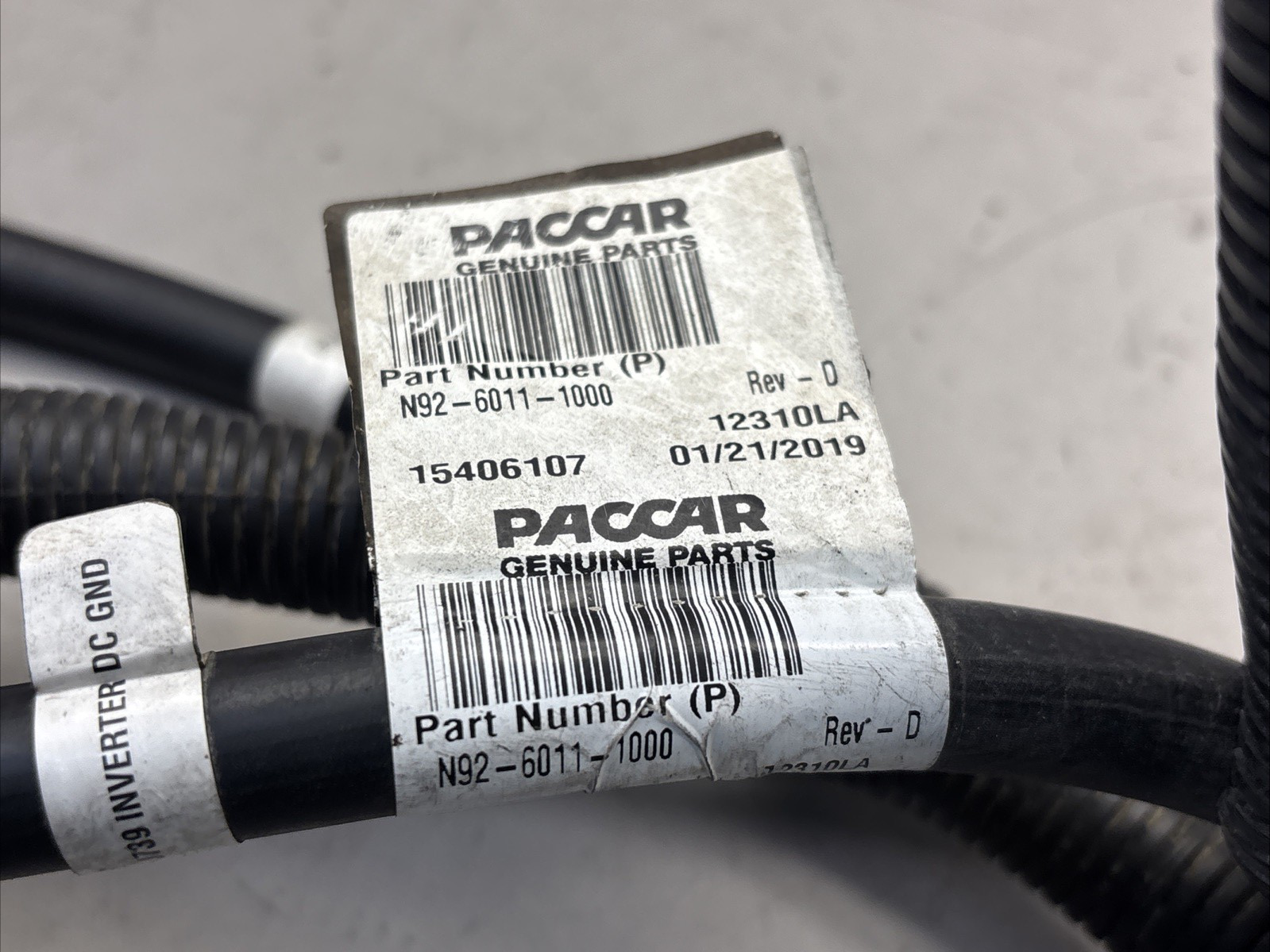 Dynacraft PACCAR ASSY N92-6011-1000 Harness-Inverter Jamper Battery 15406107