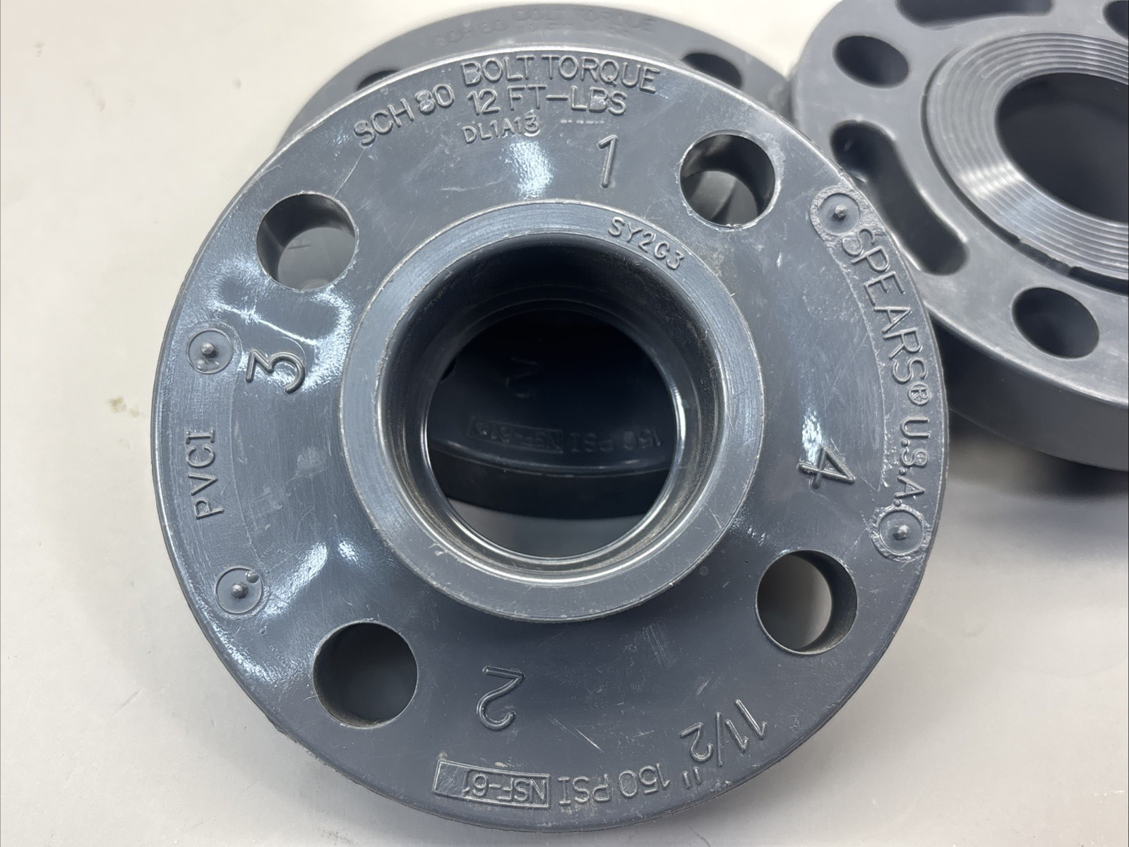 Lot of 3 - 1-1/2" Spears Sch. 80 Van Stone Flange Socket (4190)