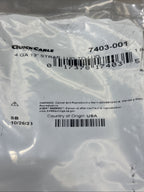 LOT OF 2 Quick Cable 7403-001 4 Gauge 13" Strap Lug To Lug Braided Ground Cable
