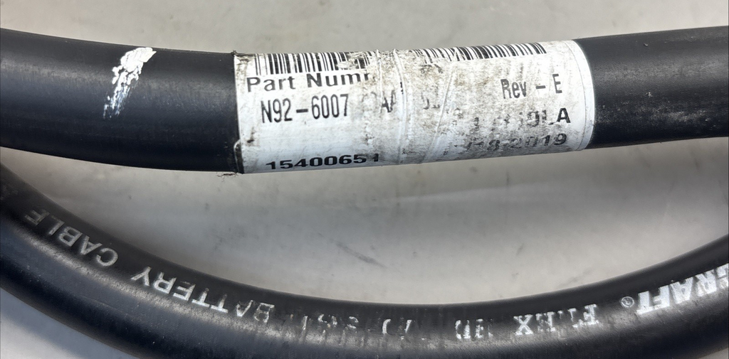 PACCAR N92-6007 7FT long Battery Cable Neg Assy