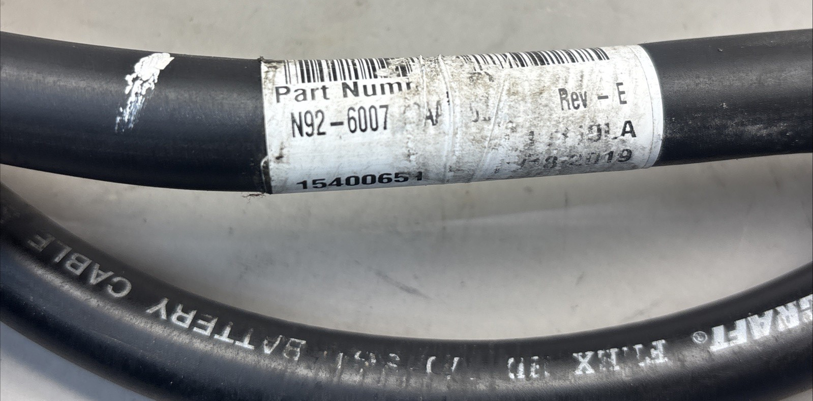 PACCAR N92-6007 7FT long Battery Cable Neg Assy