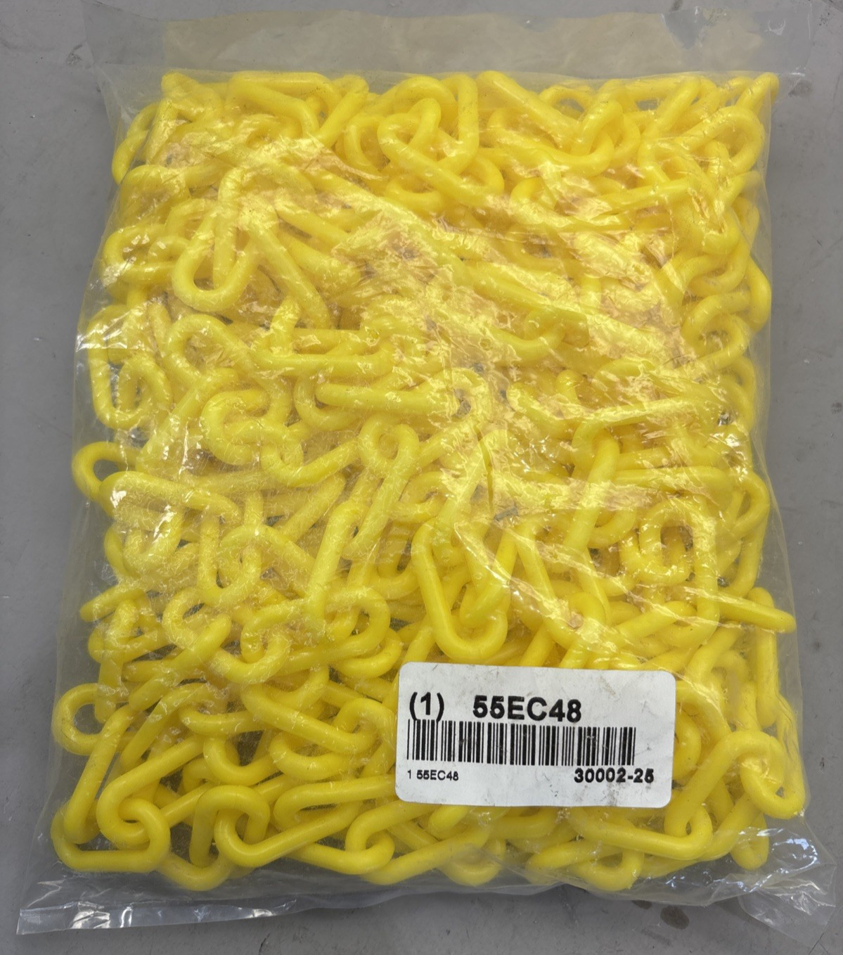 Plastic Chain 30002-25 Plastic Chain ,25 ft L,Yellow 55EC48
