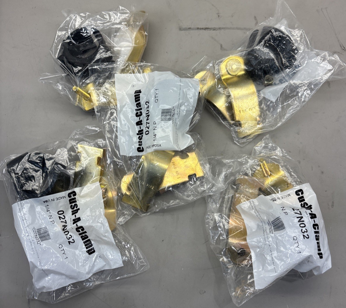 SET of 5 Cush-A-Clamp 1 1/4" N.P 027N032