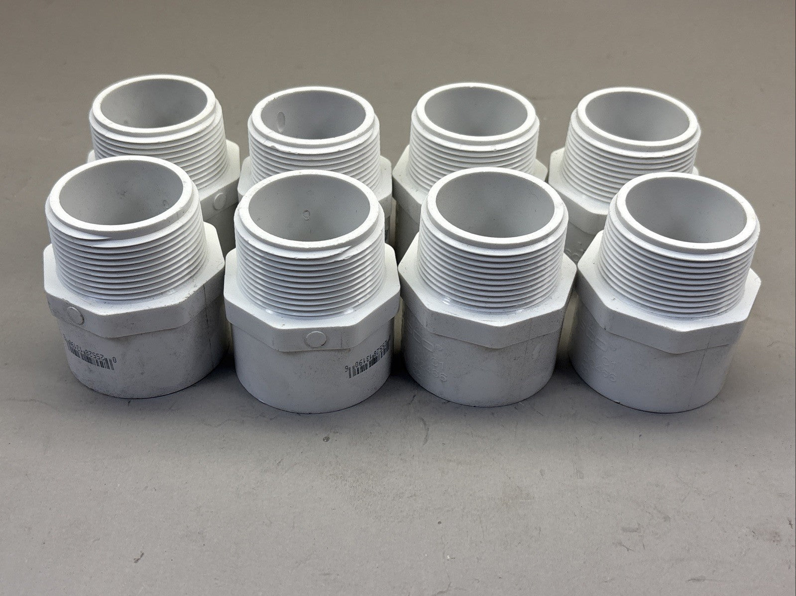 LOT of 8 - LASCO 436015BC Adapter, 1 1/2 in, Schedule 40, White 60UD19