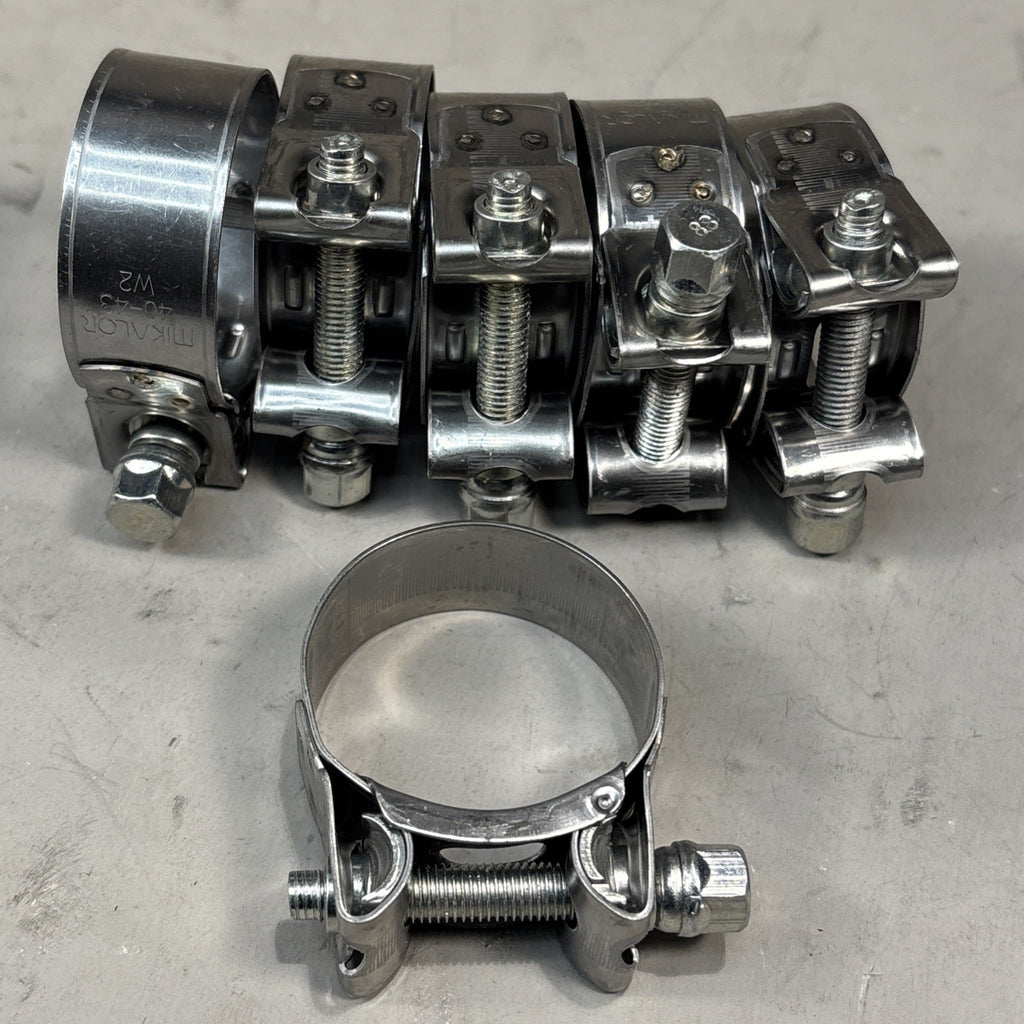 Set of 6 - Mikalor - Supra W2 Stainless Steel T-Bolt Clamp 40mm-43mm