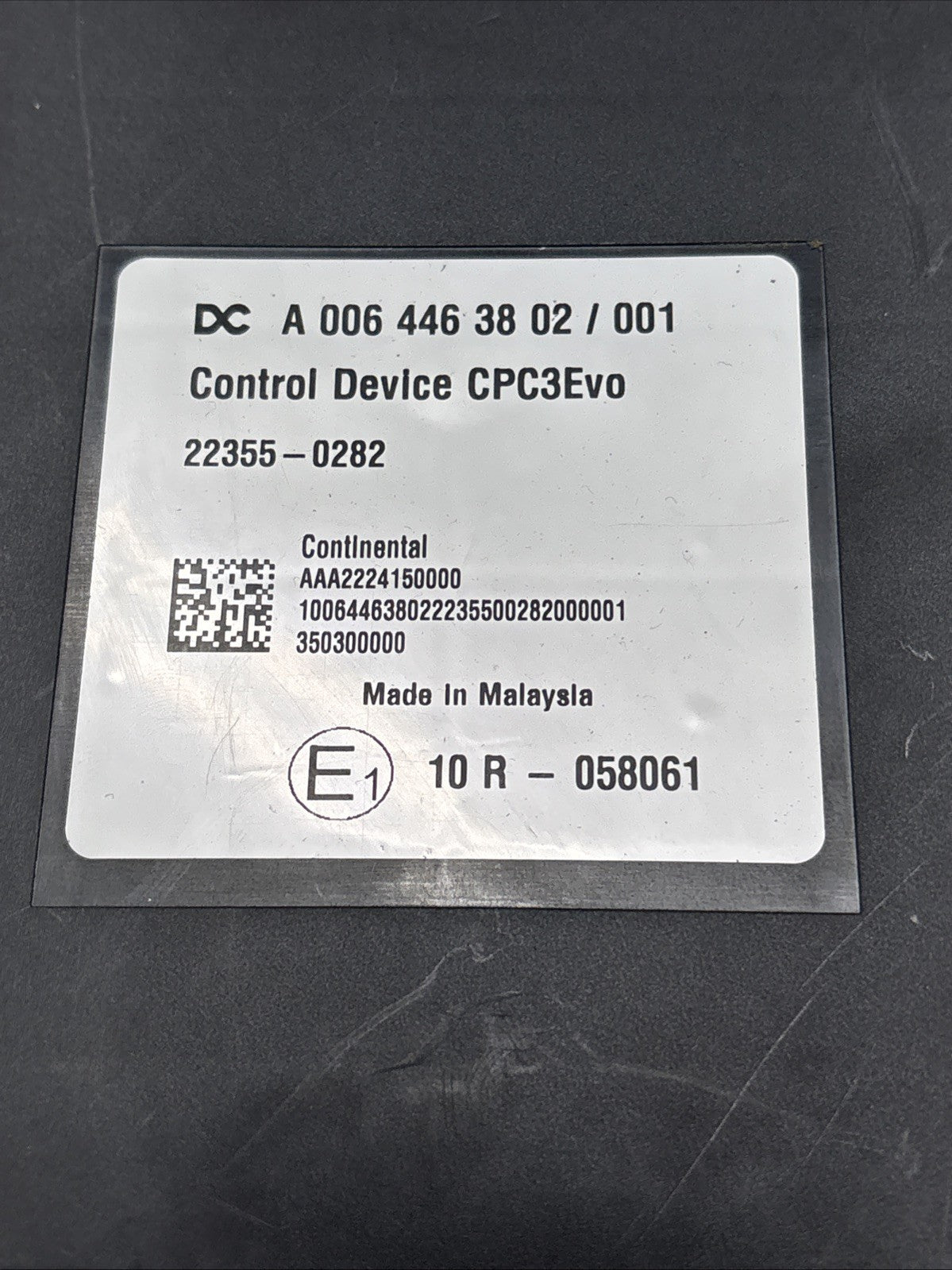 2019 Freightliner Cascadia CPC3Evo Control Module - P/N: A006 446 38 02/ 001